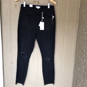 Good American good legs crop high waisted jeans